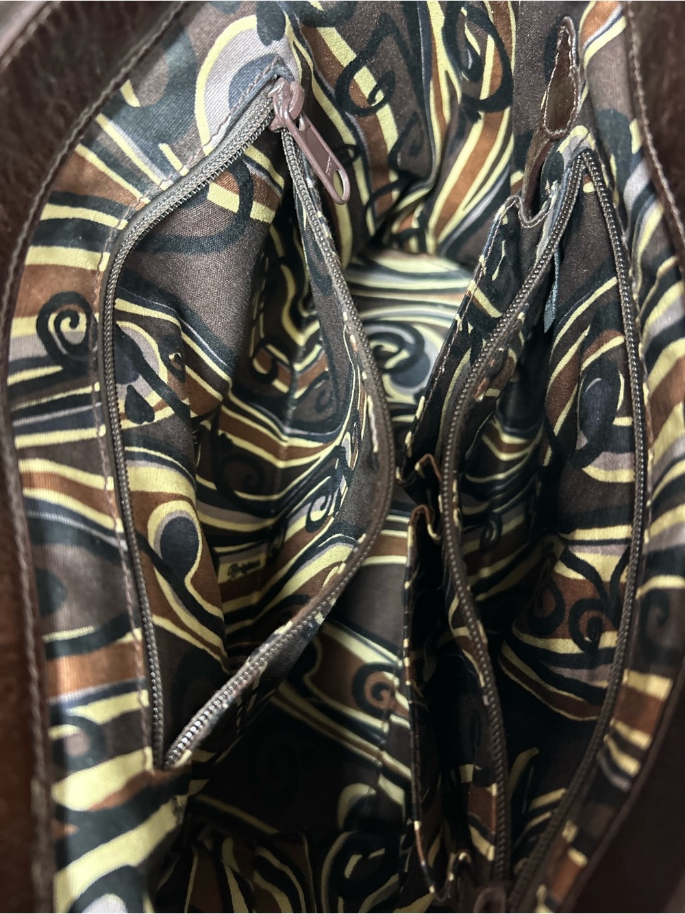 Brighton Brown Patchwork Leather Tote with Heart Charm - Picture 13 of 15